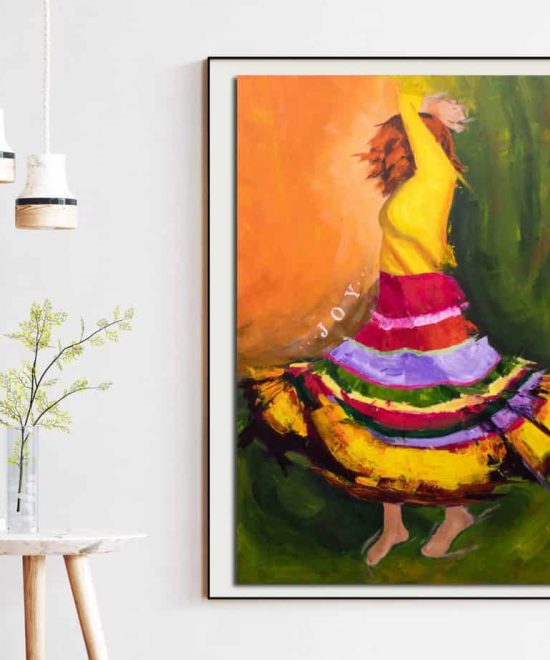 Joy, figurative painting, πίνακα για σαλόνι