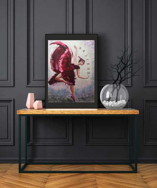 believe, acrylic figurative painting