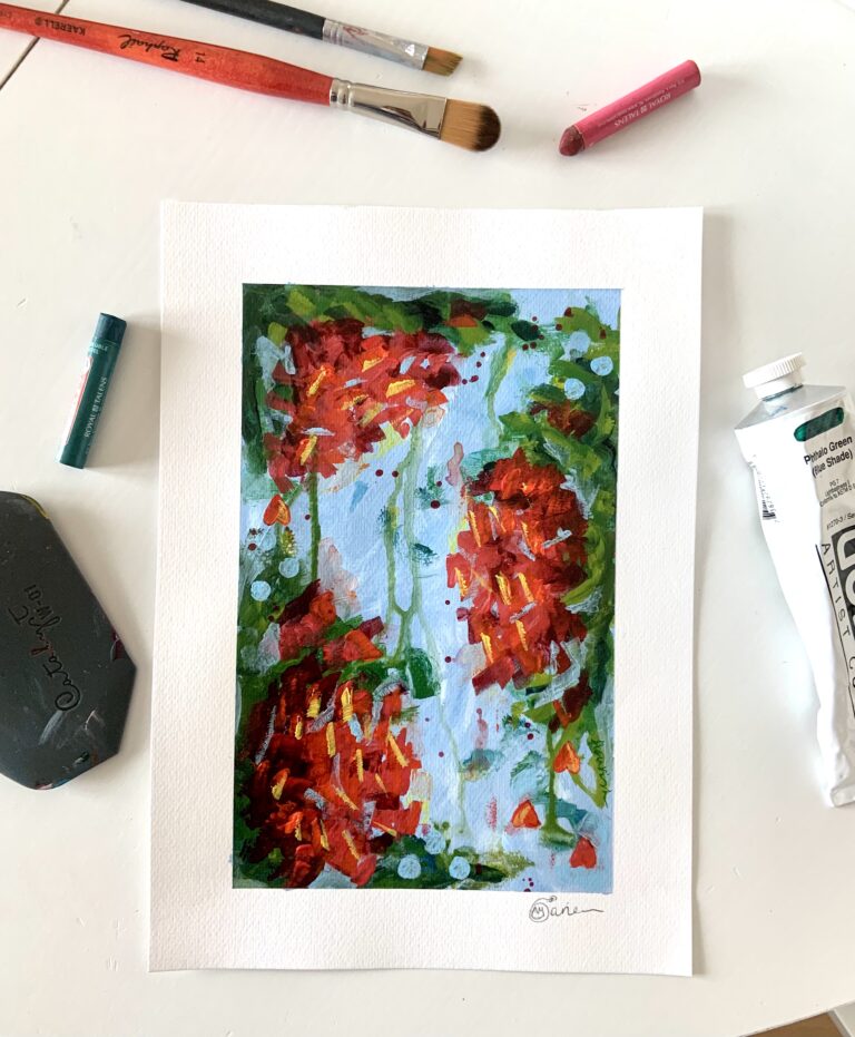 abstract study - on the way to flourish