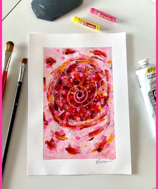 abstract study -go with the flow