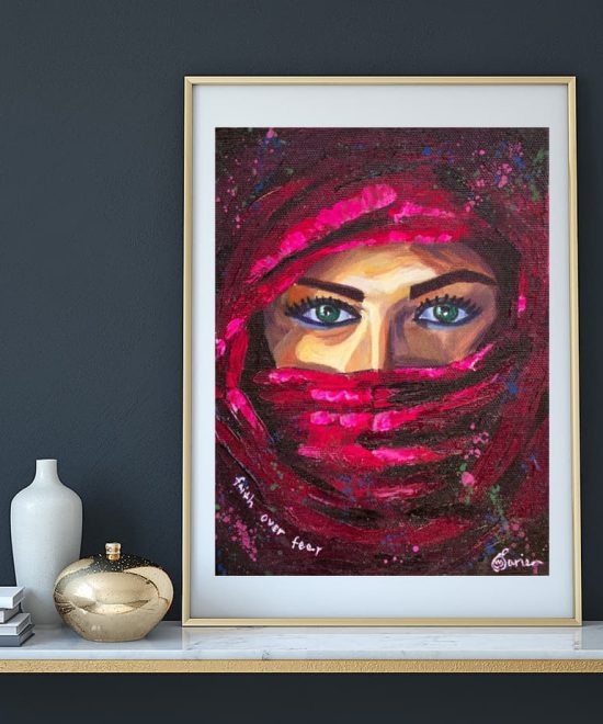 Frame mockup. portrait faith