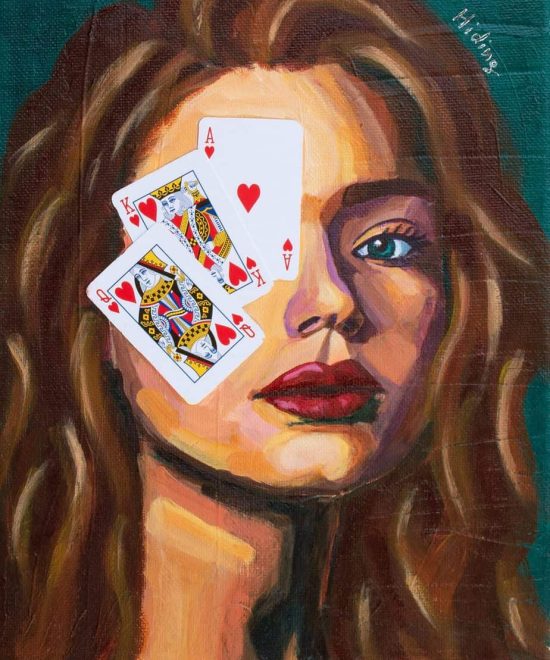 poker face portrait