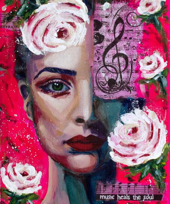 music woman portrait