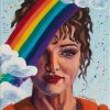 she is like a rainbow-portrait artwork