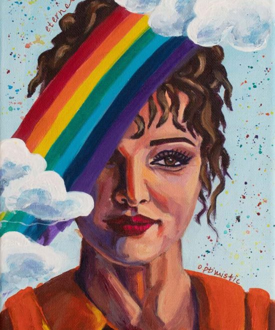 she is like a rainbow-portrait artwork
