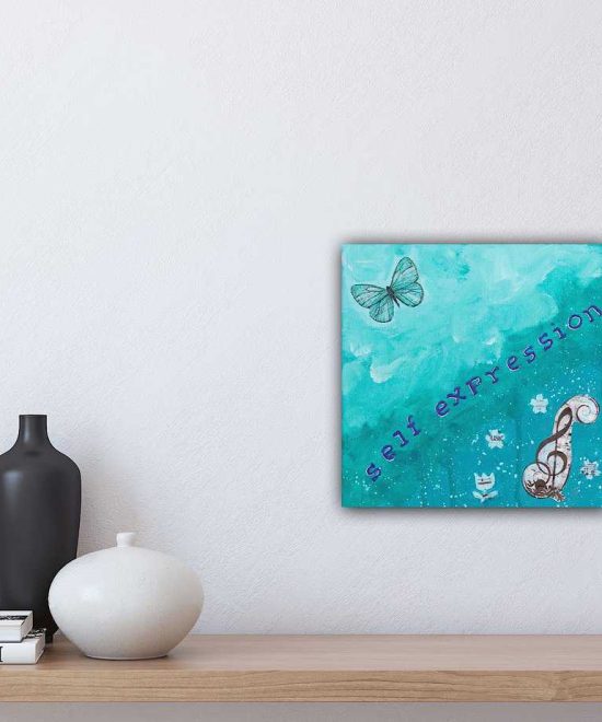 Print of Self-expression painting on the wall