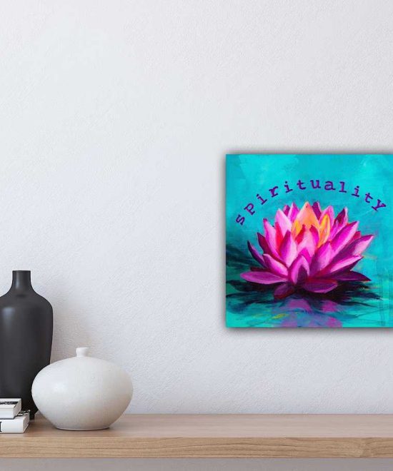 Print of spirituality painting on the wall, crown chakra
