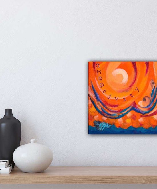 Print of creativity painting on the wall, 2nd chakra