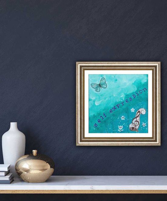 Print of Self-expression painting framed on the wall
