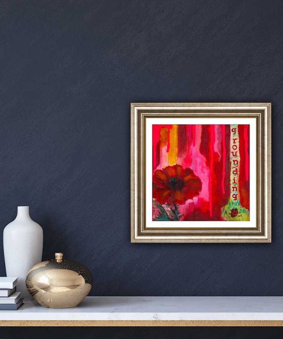 grounding print framed on the wall