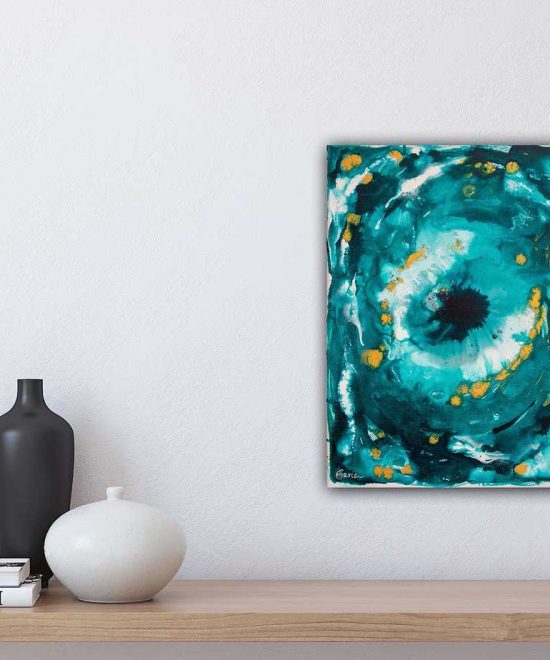 evil eye painting hanging on the wall, image 3