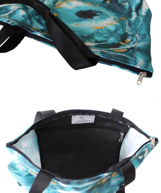 Tote Τσάντα πάνινη - Evil eye, λεπτομέρειες