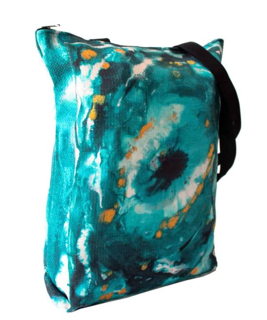 Tote Τσάντα πάνινη - Evil eye, λουριά