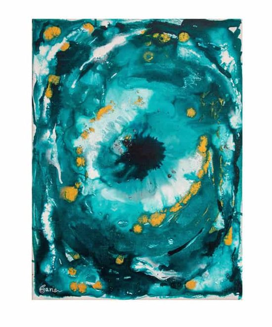 Print of abstract evil eye painting
