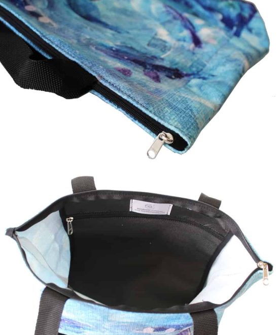 Wild like the waves - Tote Τσάντα πάνινη πίσω μέρος λεπτομέρειες