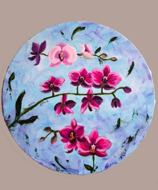 orchid painting - οφέλη της τέχνης
