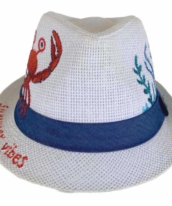 Καπέλο Καβουράκι παιδικό με ζωγραφιά καβούρι
