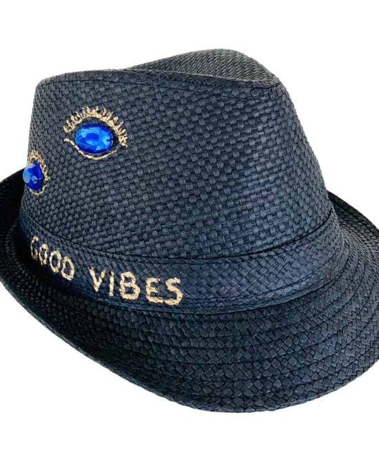Καπέλο Μαύρο Μάτι 'Good Vibes'